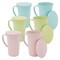 6 Pack Wheat Straw Mugs with Handles, Lids, Unbreakable Coffee Cups, Microwave and Dishwasher Safe (3 Colors, 15 oz)
